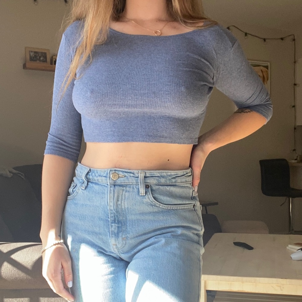 Blue Brandy crop top ❄️